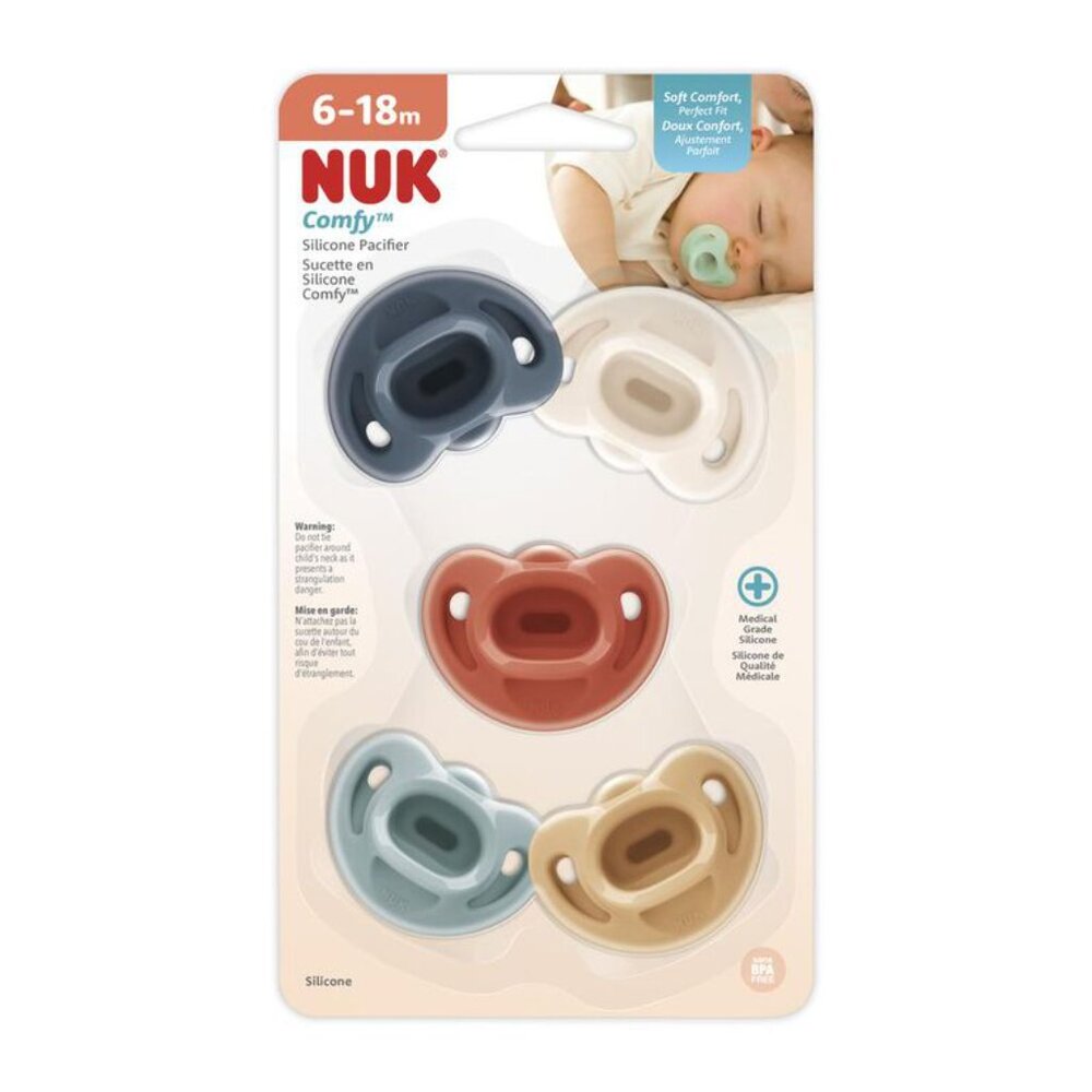 NUK comfy silicone pacifier 6 - 18 months 5PK